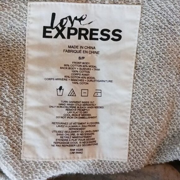 Express Womens S Gray Flip Sequin Long Sleeve Top Shimmer Sparkle Party Blouse - Picture 6 of 6